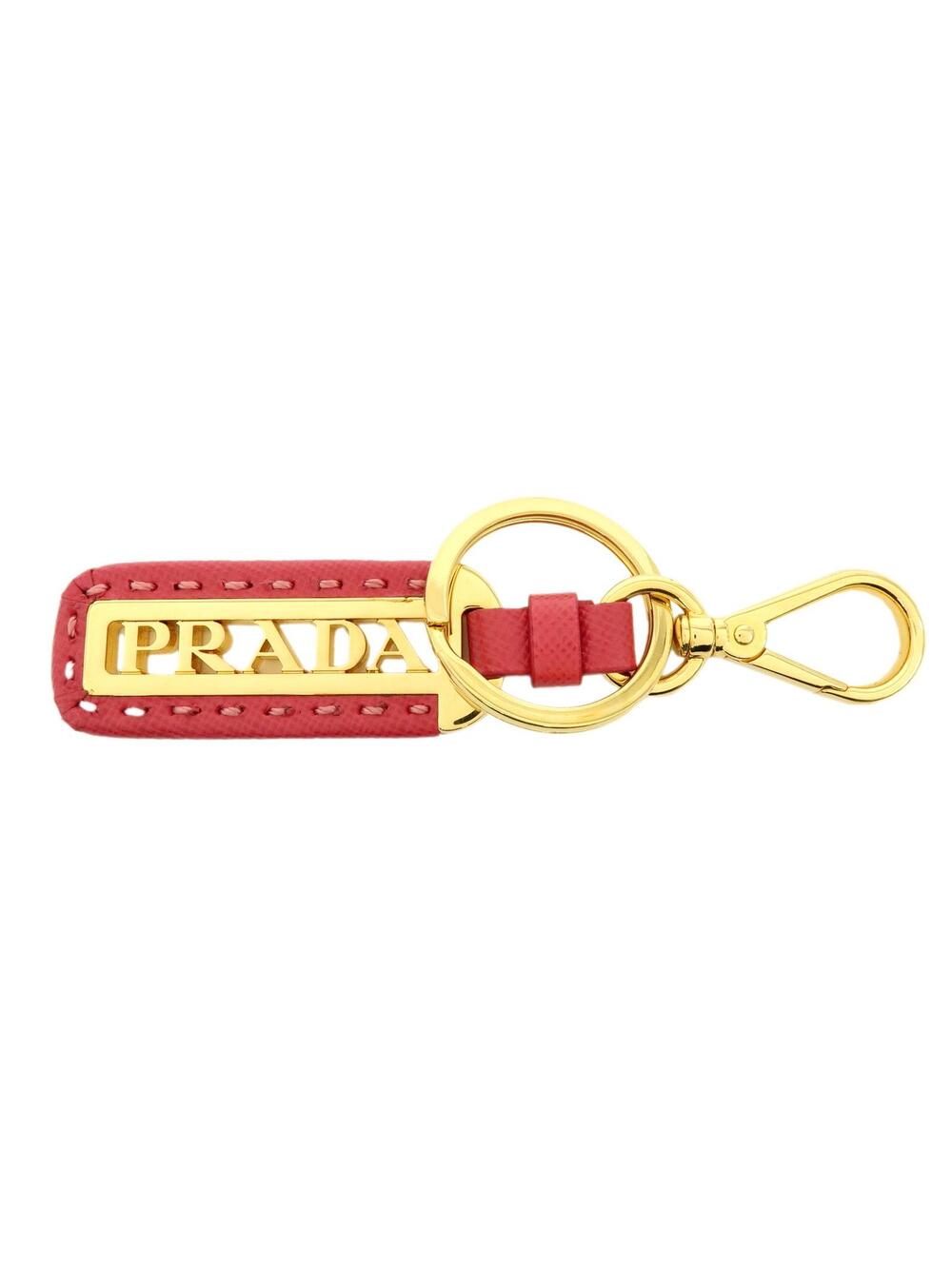 Prada Logo Leather Metal Bag Charm Key #365023P18B